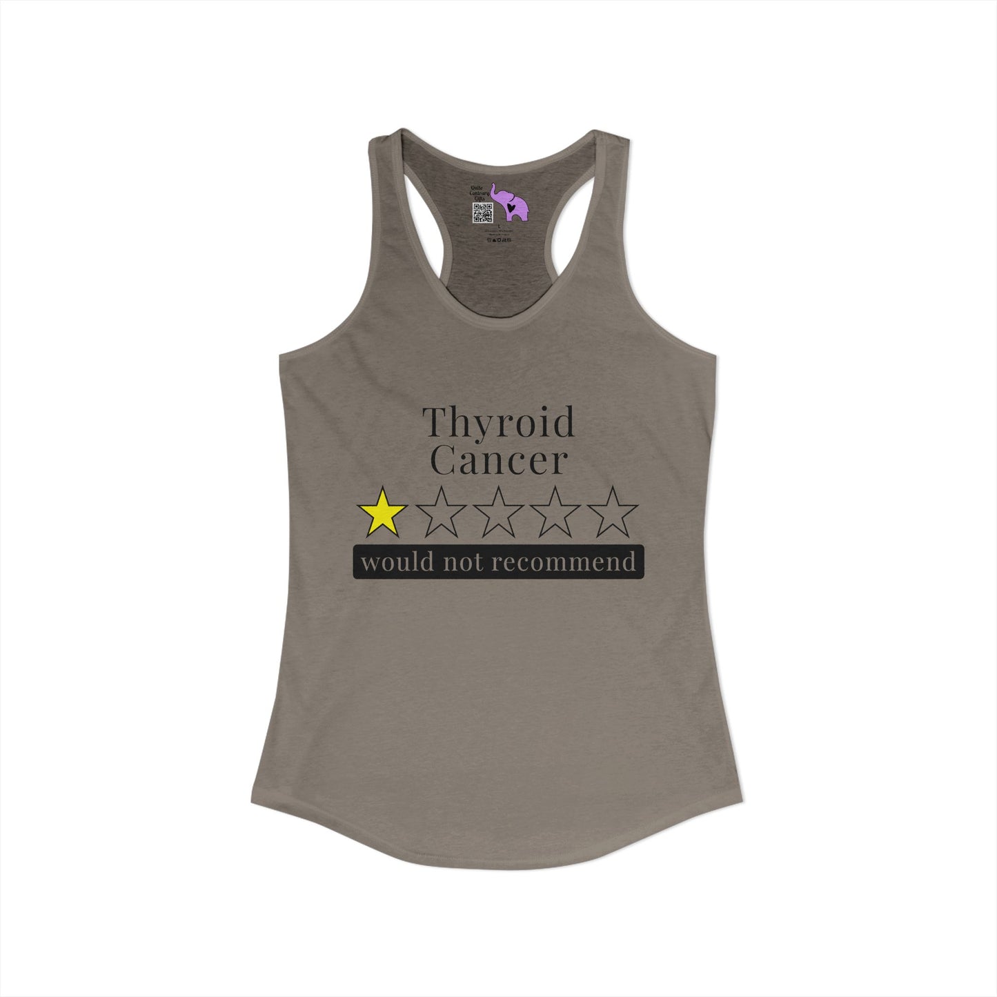 Thyroid Cancer 1 Star Would Not Recommend Women's Ideal Racerback Tank