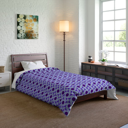 Violet Pinwheels Basic Bedding Set