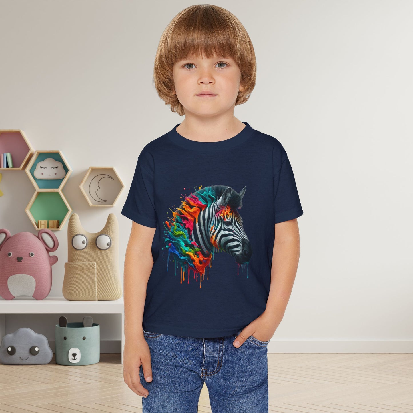 Colorful Zebra Heavy Cotton™ Toddler T-shirt