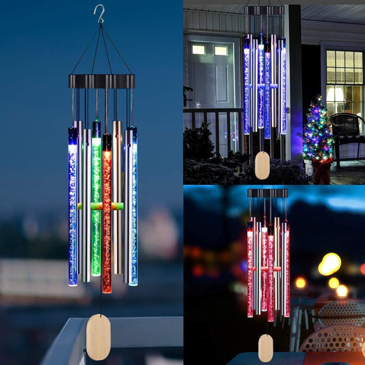 Amazing Bubble Tower Solar-powered Light Up Wind Chimes