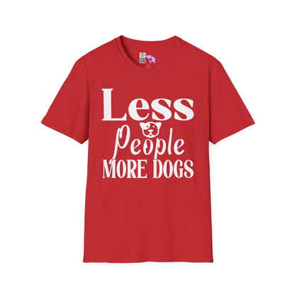 Less People More Dogs (2) Adult T-shirt