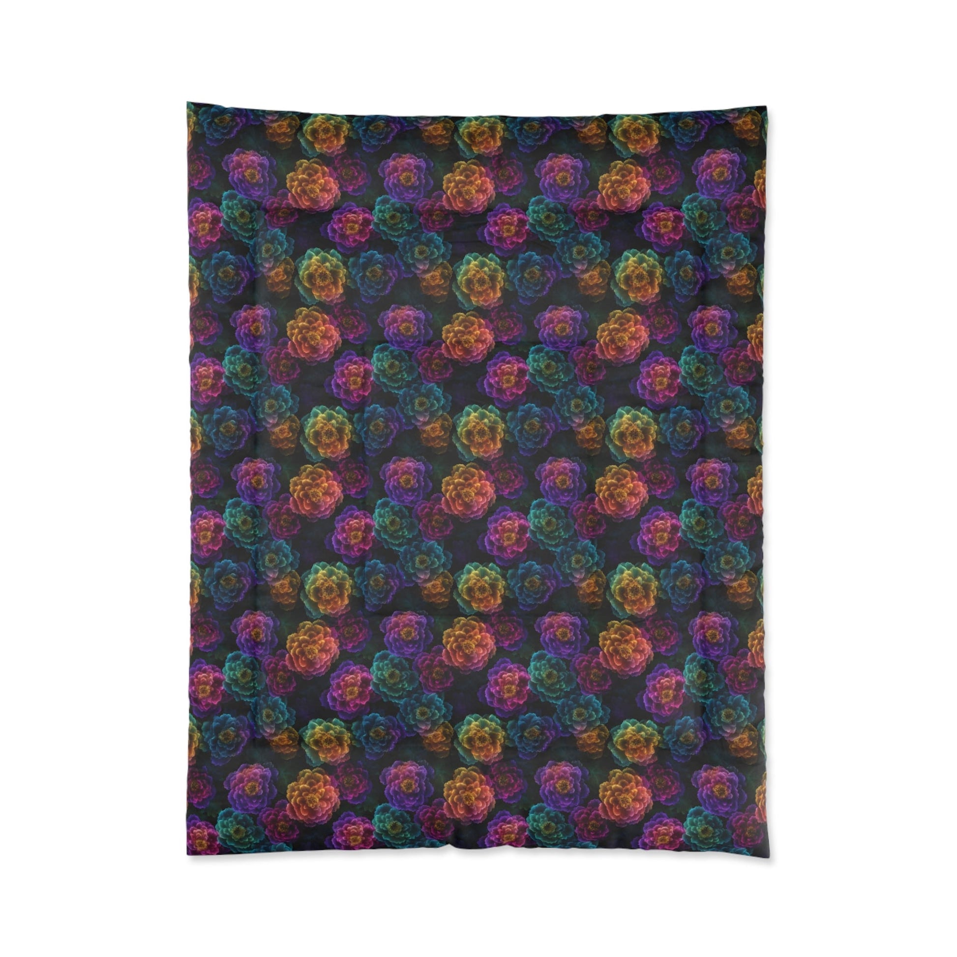 Neon Whisper Blooms Comforter