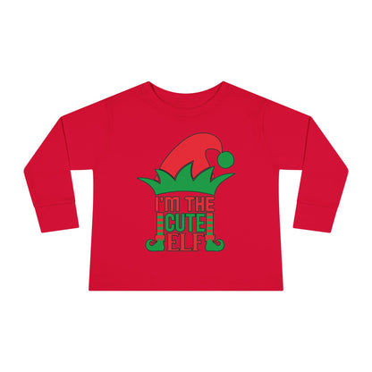 I'm The Cute Elf Toddler Long Sleeve Tee