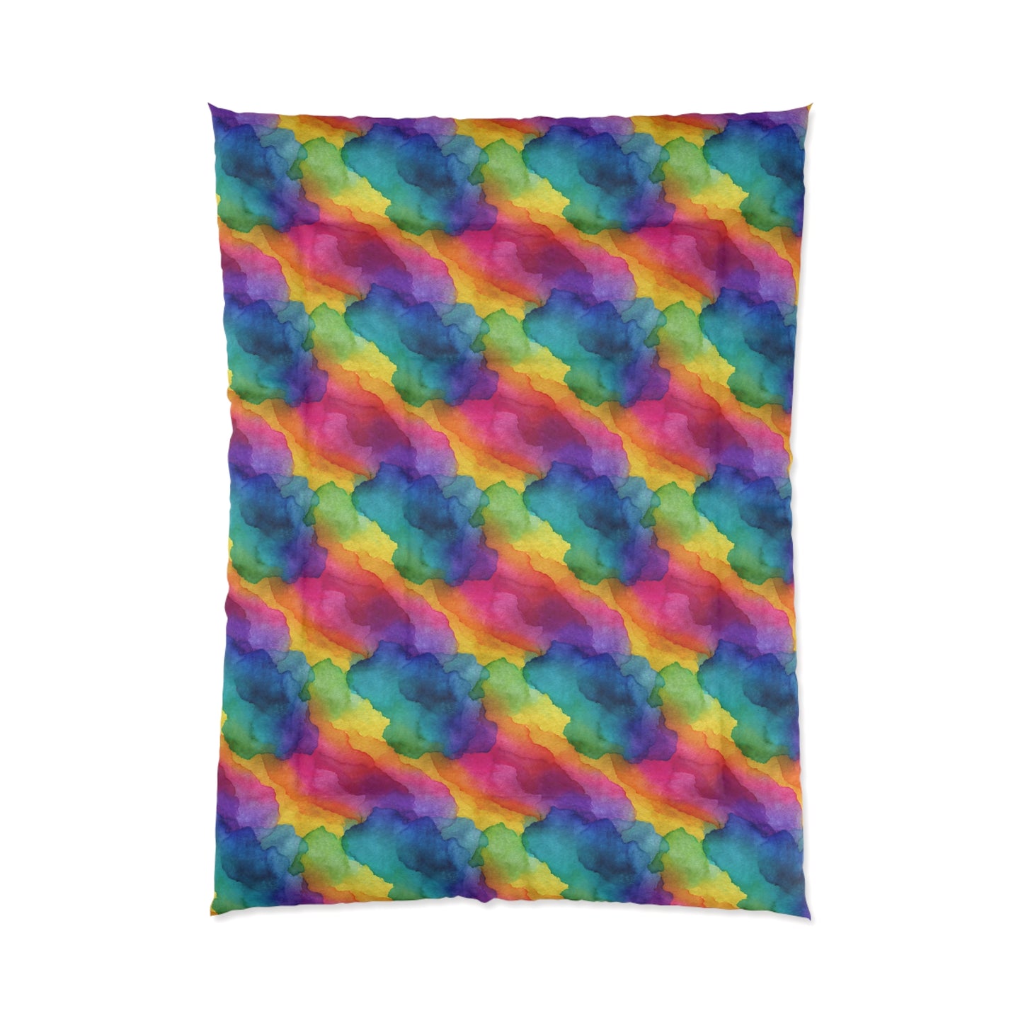 Rainbow Watercolors Comforter
