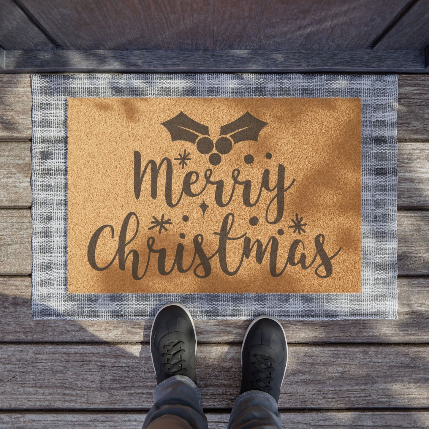 Merry Christmas 2 Coconut Fiber Doormat