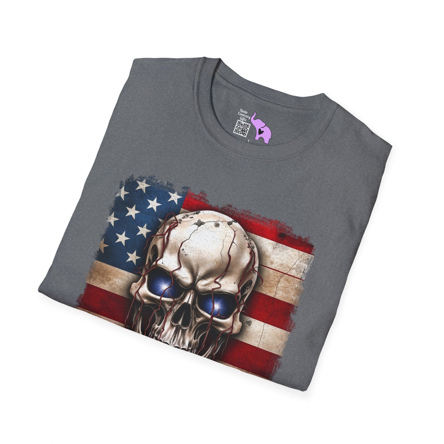America Skull Adult T-shirt