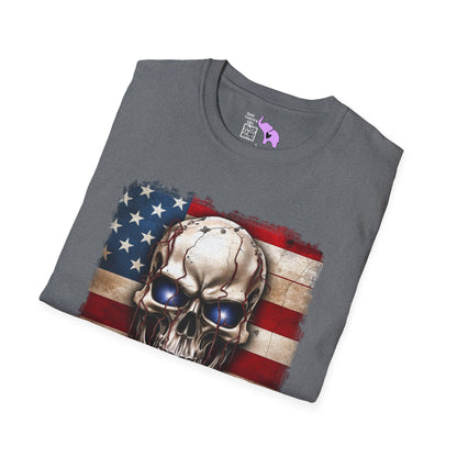 America Skull Adult T-shirt