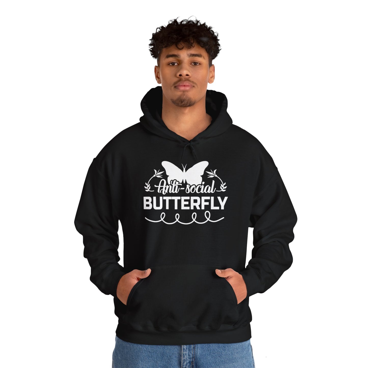 AntiSocial Butterfly Heavy Blend™ Hooded Sweatshirt