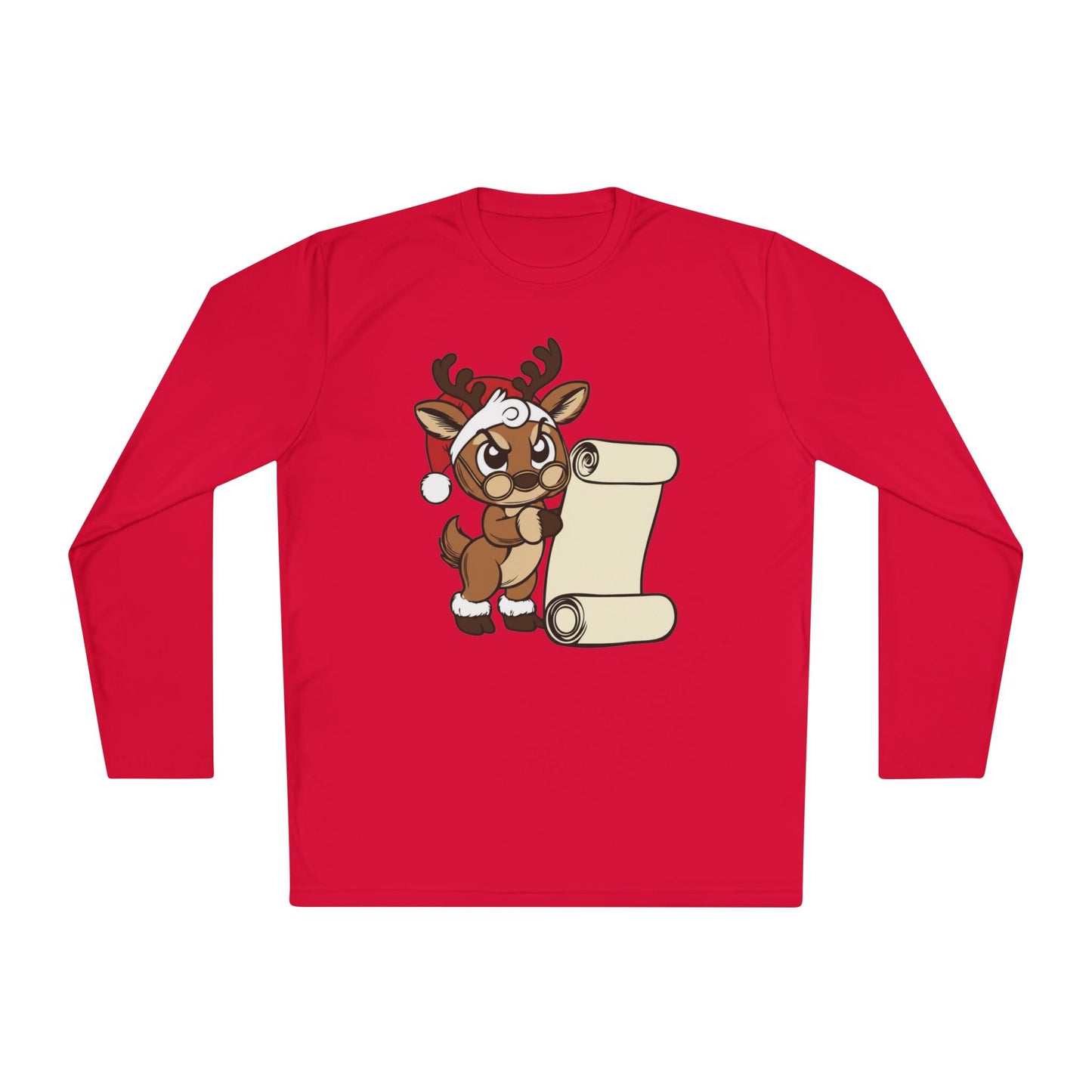 Reindeer Claus Adult Long Sleeve Tee