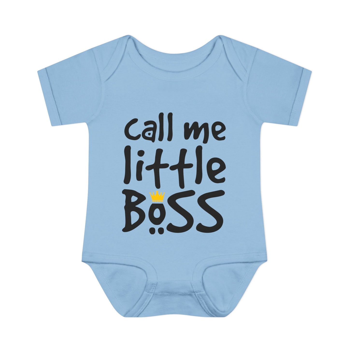 Call Me Little Boss (Crown) Infant Baby Rib Bodysuit