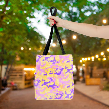 Peach Sorbet Camo Canvas Tote Bag