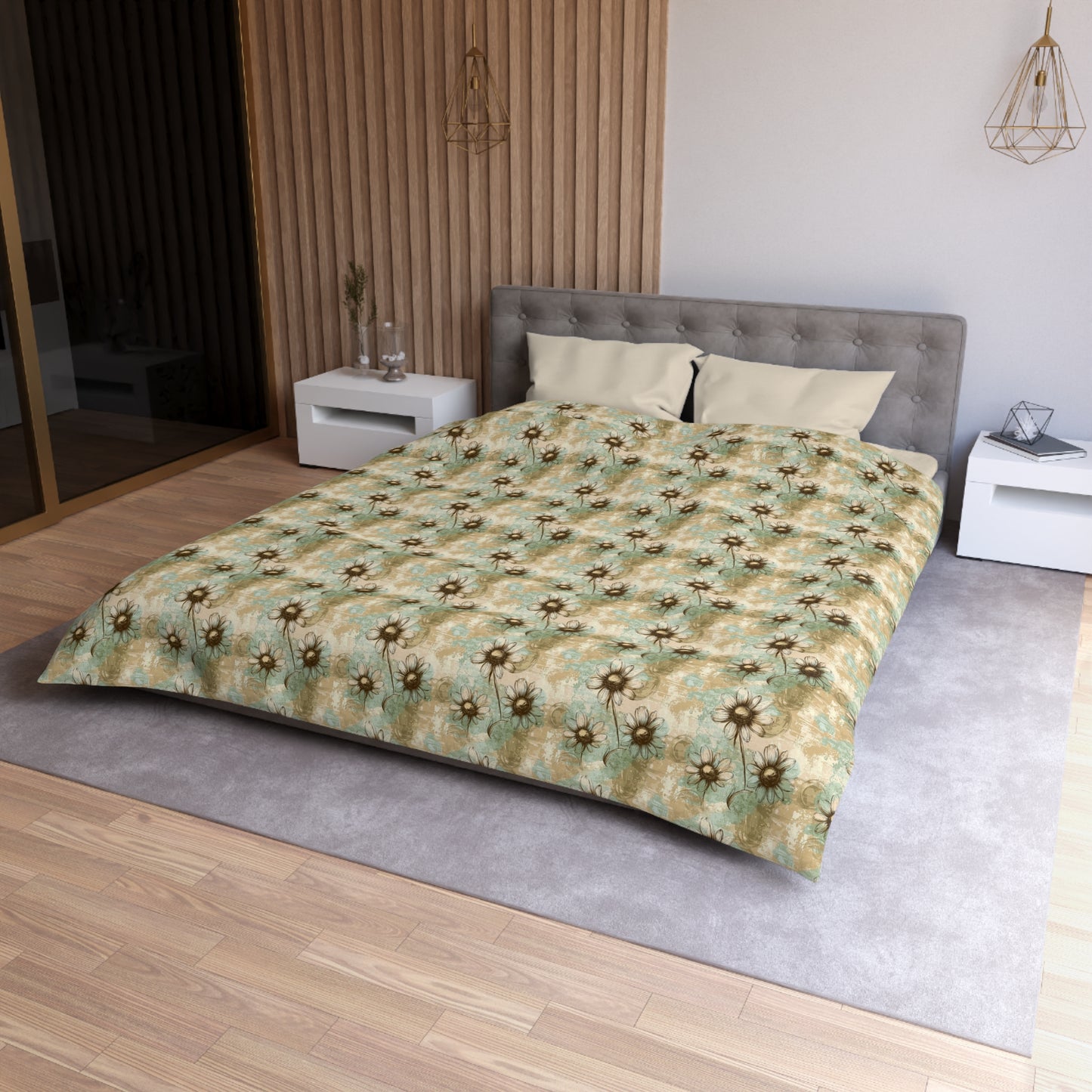 Worn Meadow Daisies Duvet Bedding Set