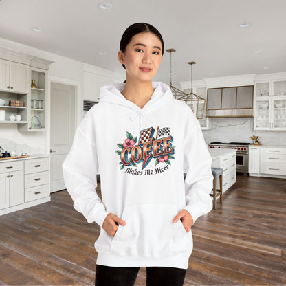 Coffee Makes Me Nicer Heavy Blend™ Hooded Sweatshirt