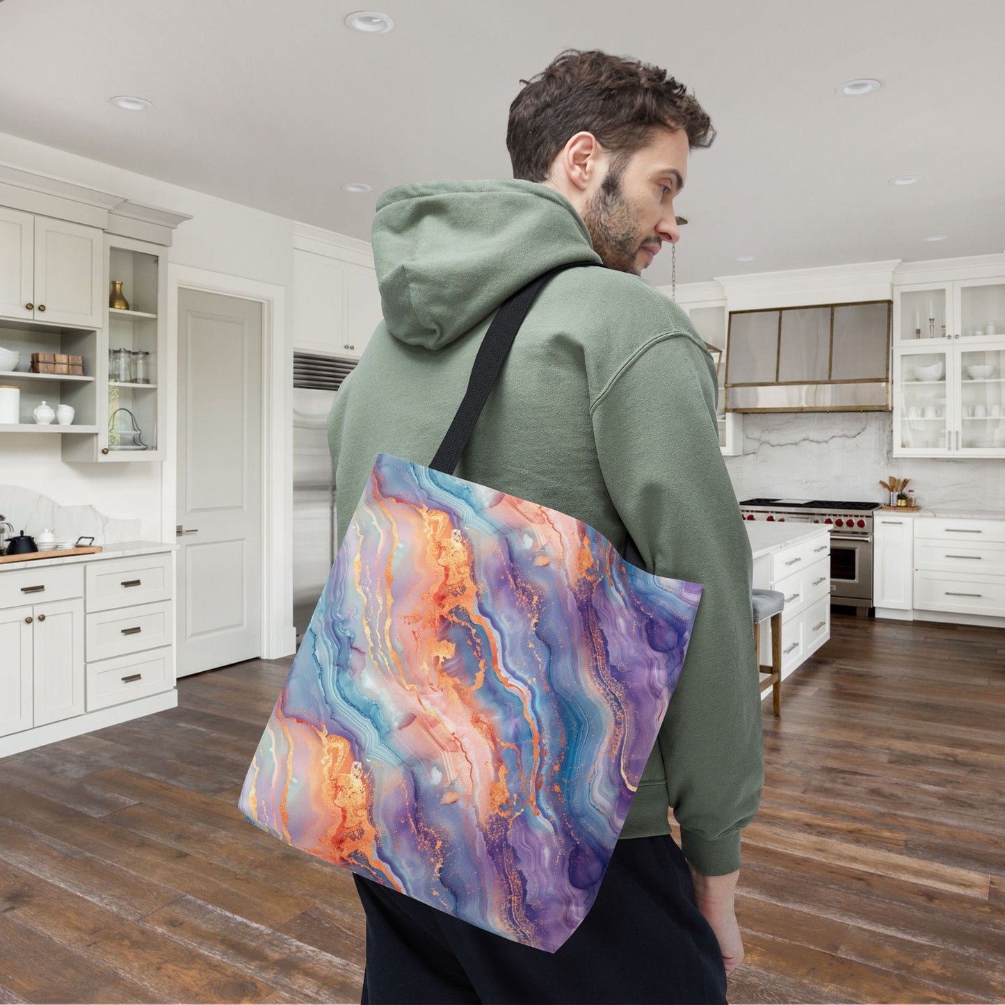 Dreamwave Marble Canvas Tote Bag