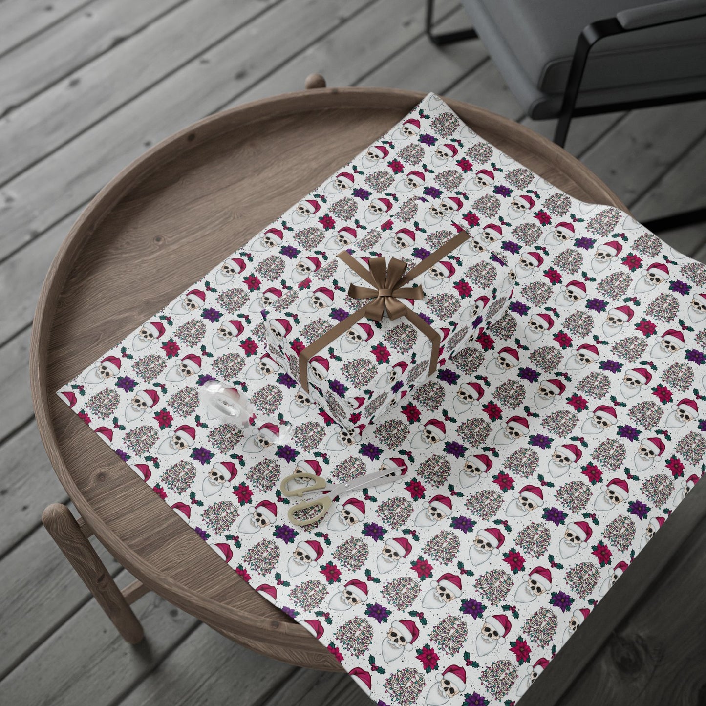 Santa Skull Wrapping Paper