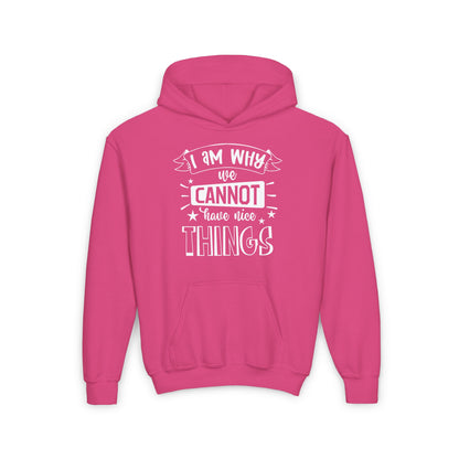 I Am Why We Cannot Have Nice Things Youth Heavy Blend Hoodie