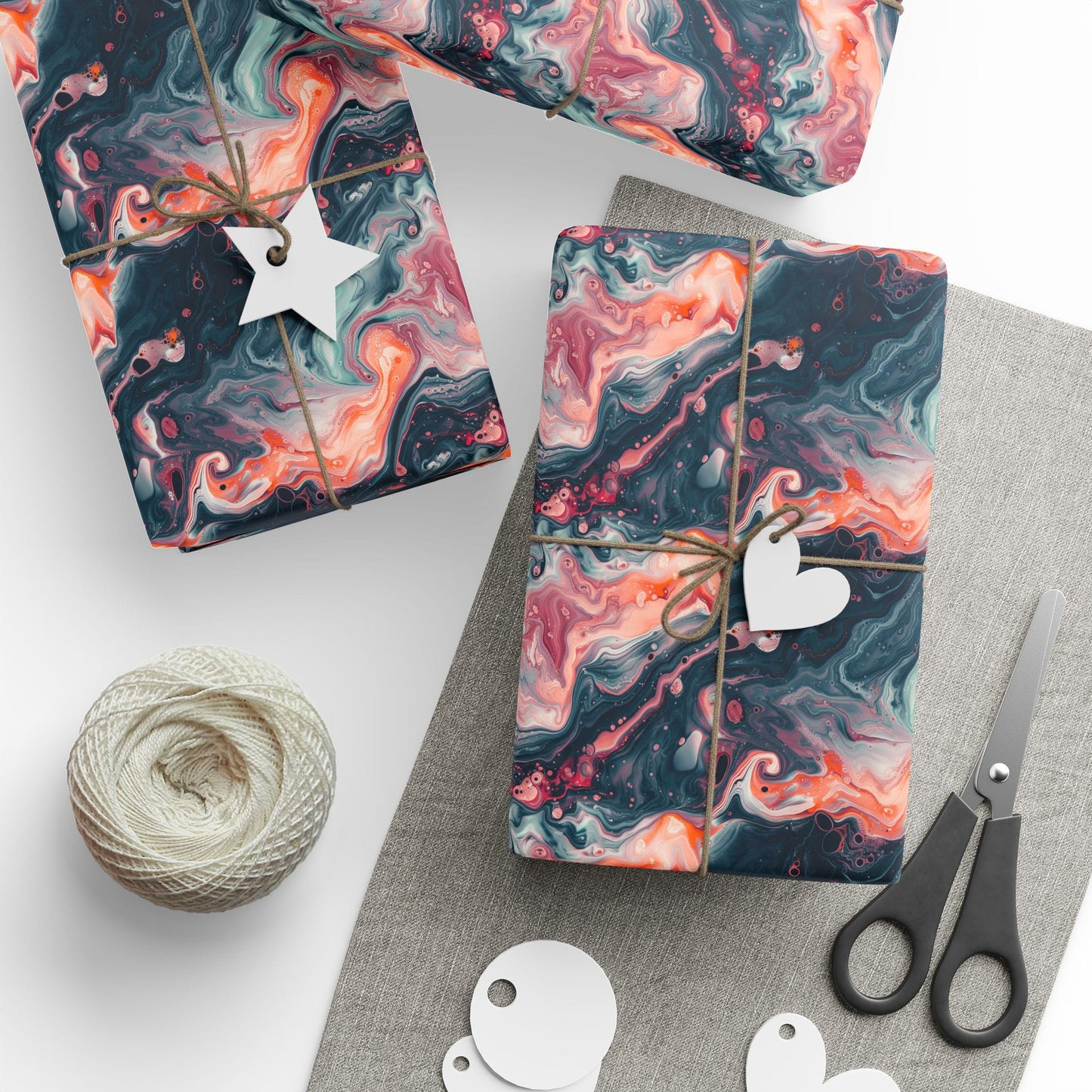 Pink Venom Marble Wrapping Paper