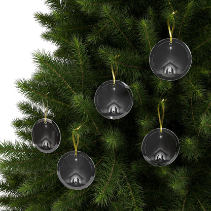 The Night Hope Was Born Glass Ornament