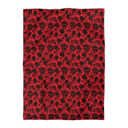 Crimson Masquerade Microfiber Duvet Cover