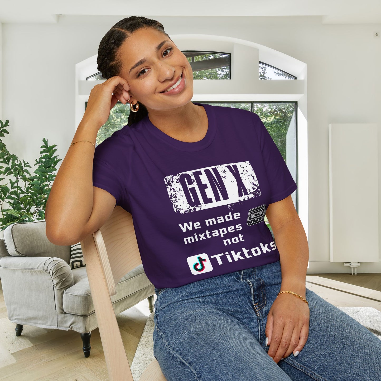 Gen X We Made Mixtapes Not Tiktoks Adult T-shirt
