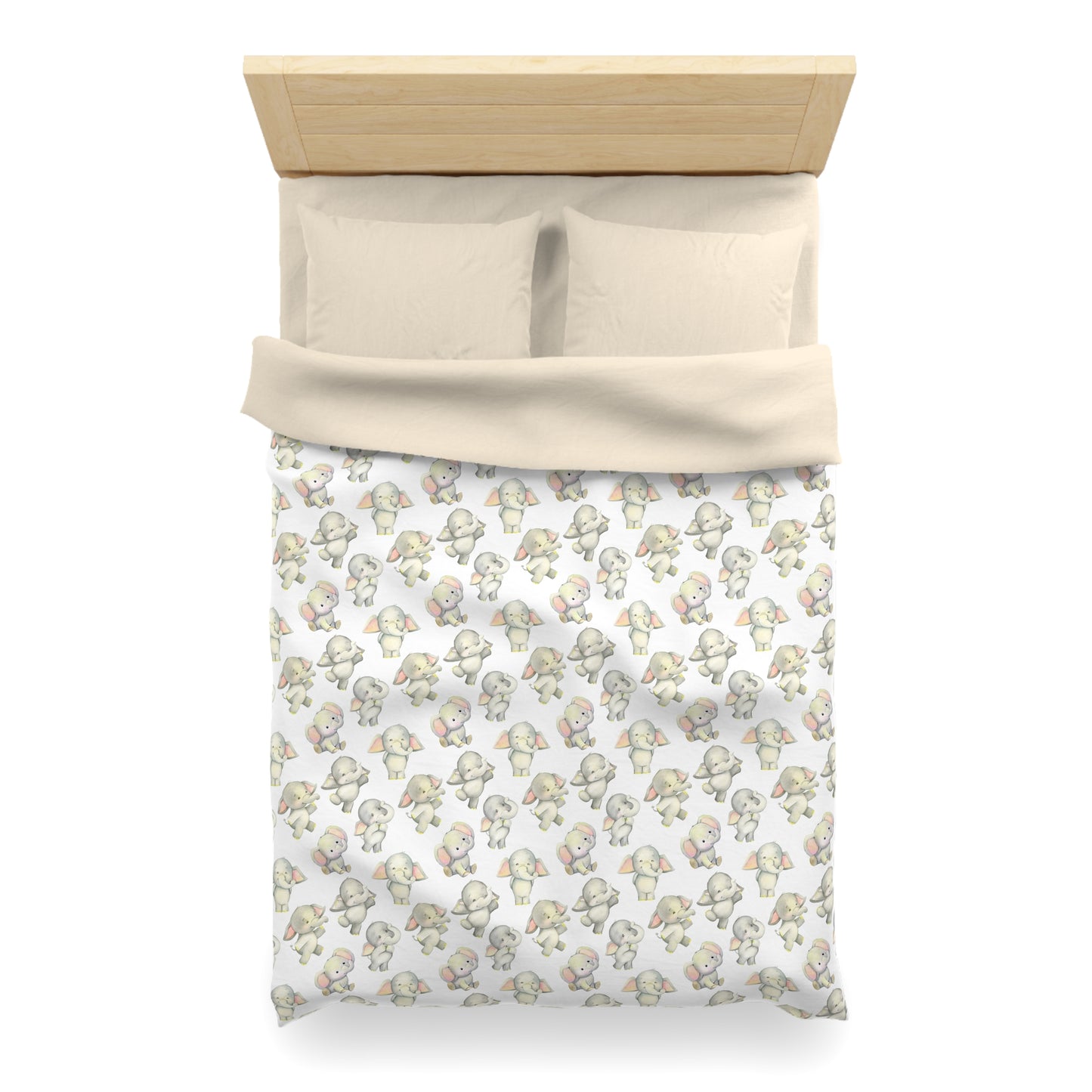Dancing Elephants Microfiber Duvet Cover