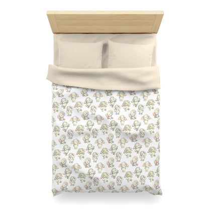 Dancing Elephants Microfiber Duvet Cover