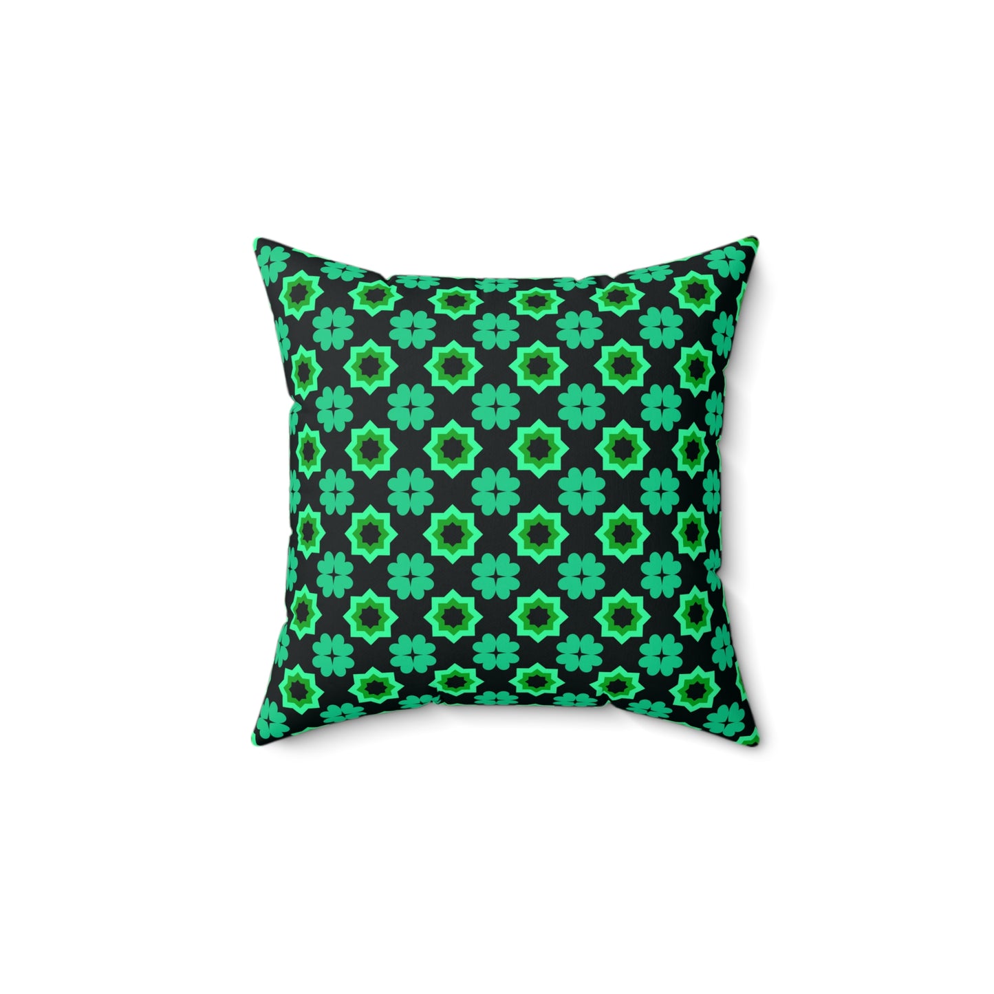 Clover Bloom Burst Throw Pillow