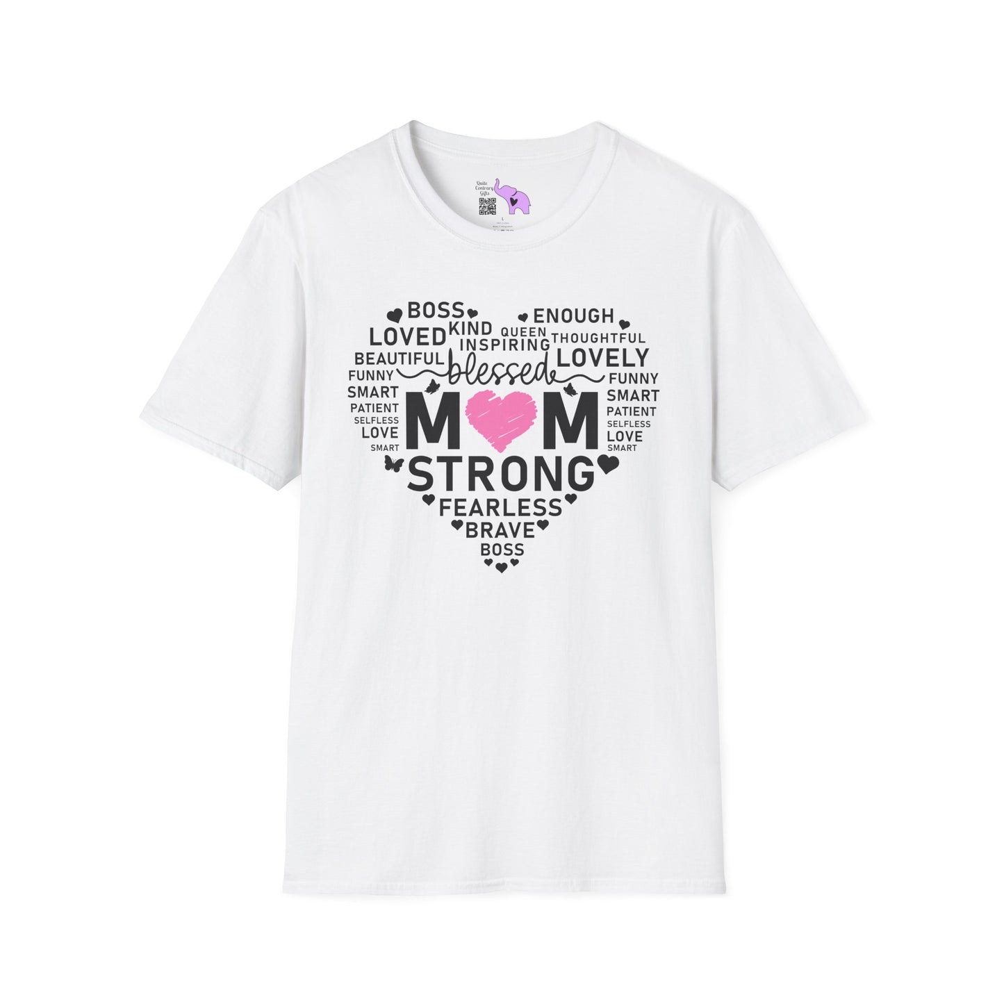 Mom Strong (Heart) Adult T-shirt