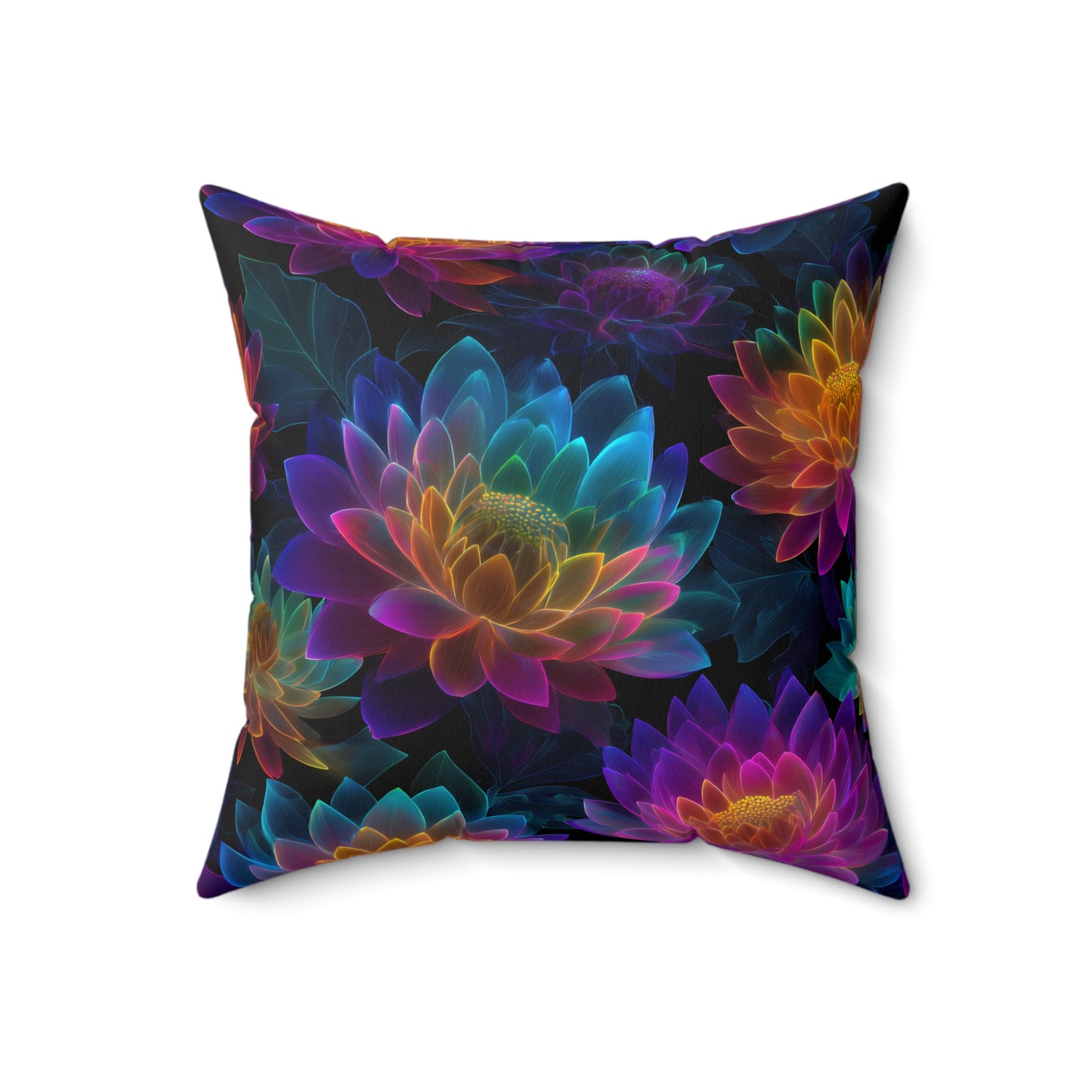 Luminous Lotus Throw Pillow