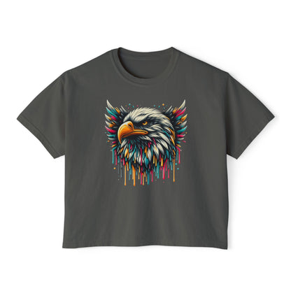 Colorful Bald Eagle Women's Boxy Tee