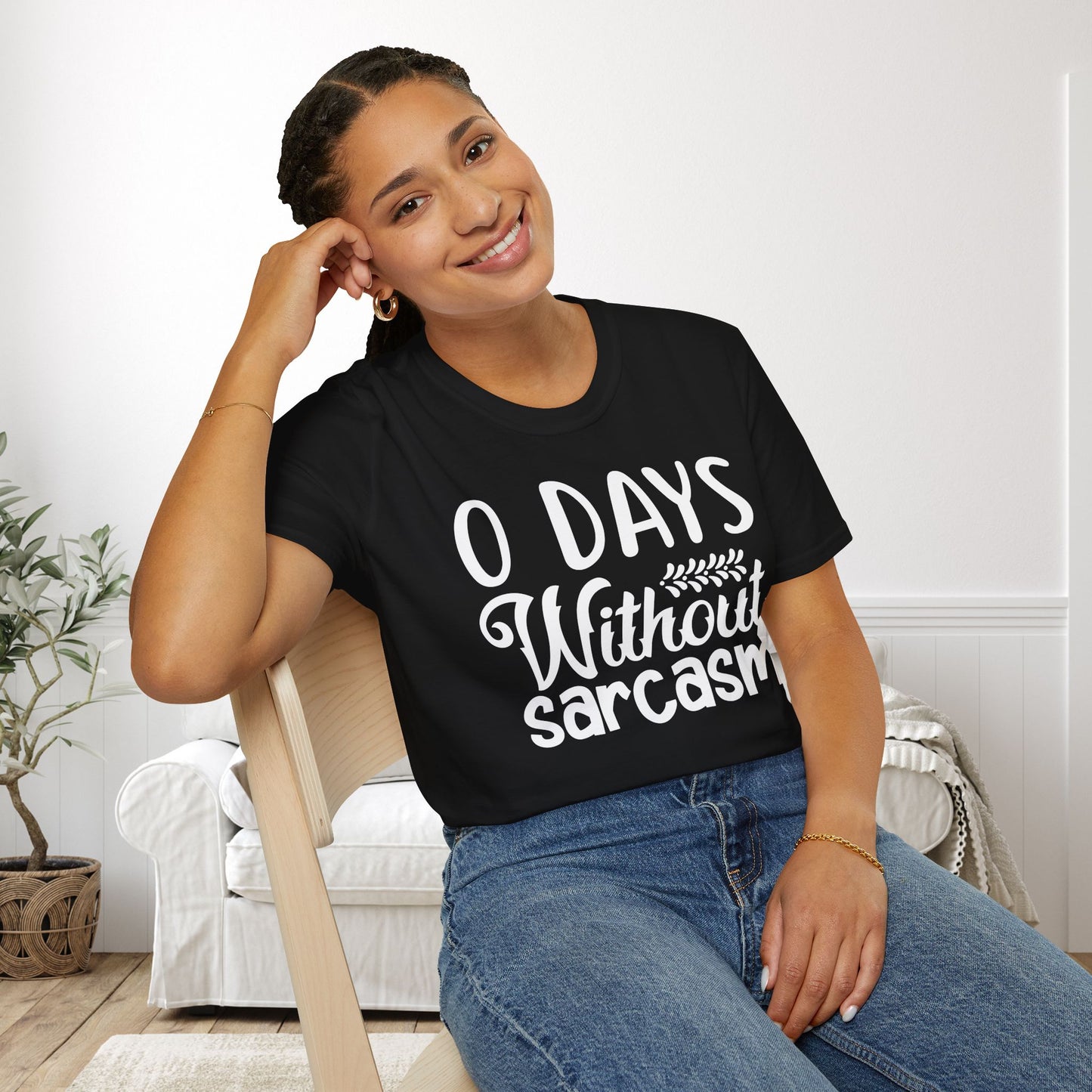0 Days Without Sarcasm Adult T-shirt