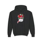 White Candy Cane Kitten Youth Hoodie