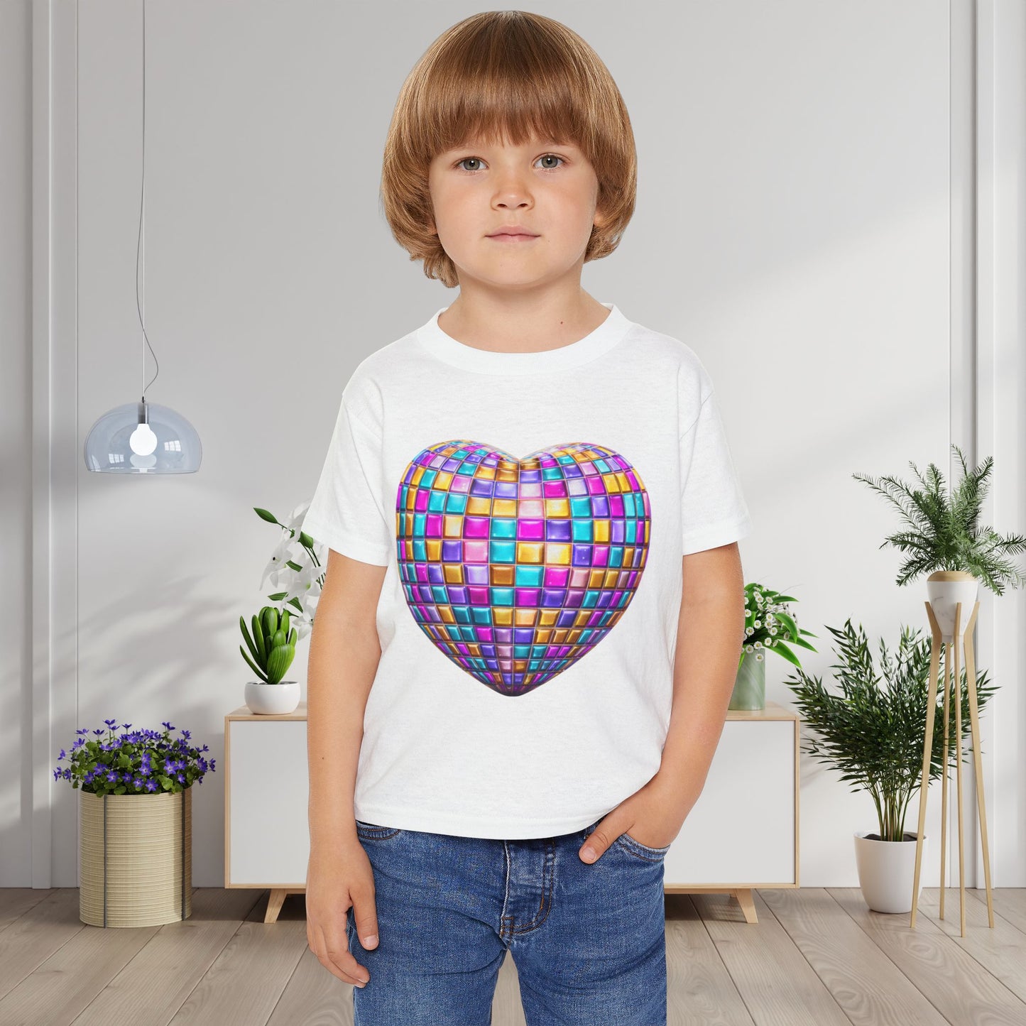Heart in Blocks Heavy Cotton™ Toddler T-shirt