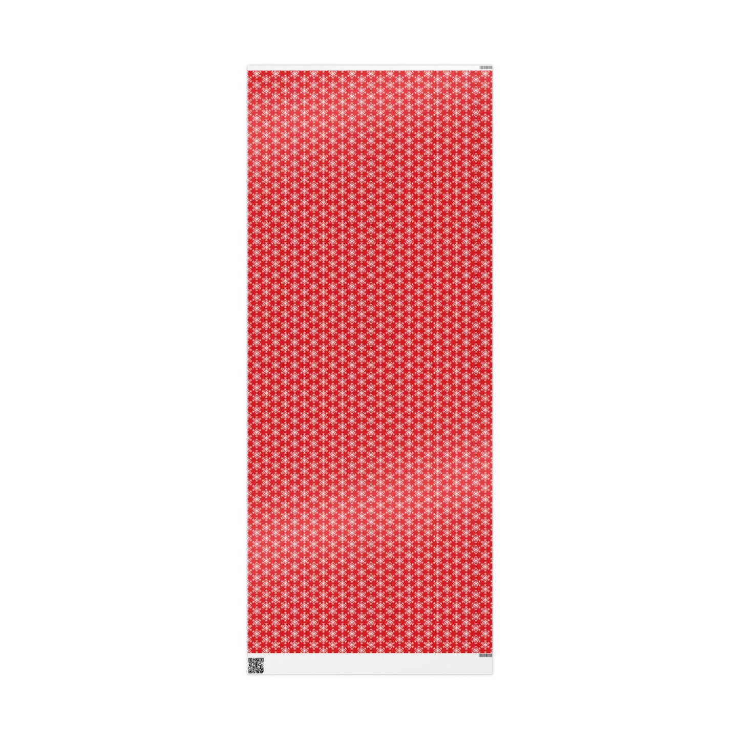 Snowfall on Red Wrapping Paper