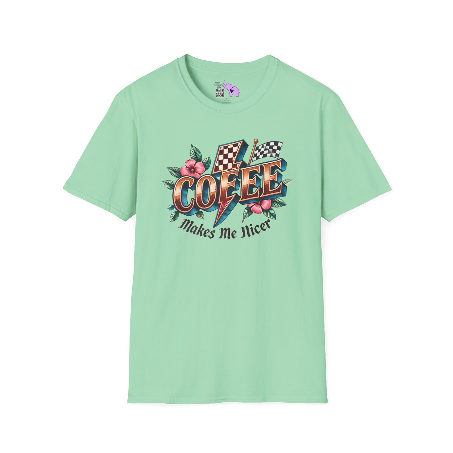 Coffee Makes Me Nicer Adult T-shirt