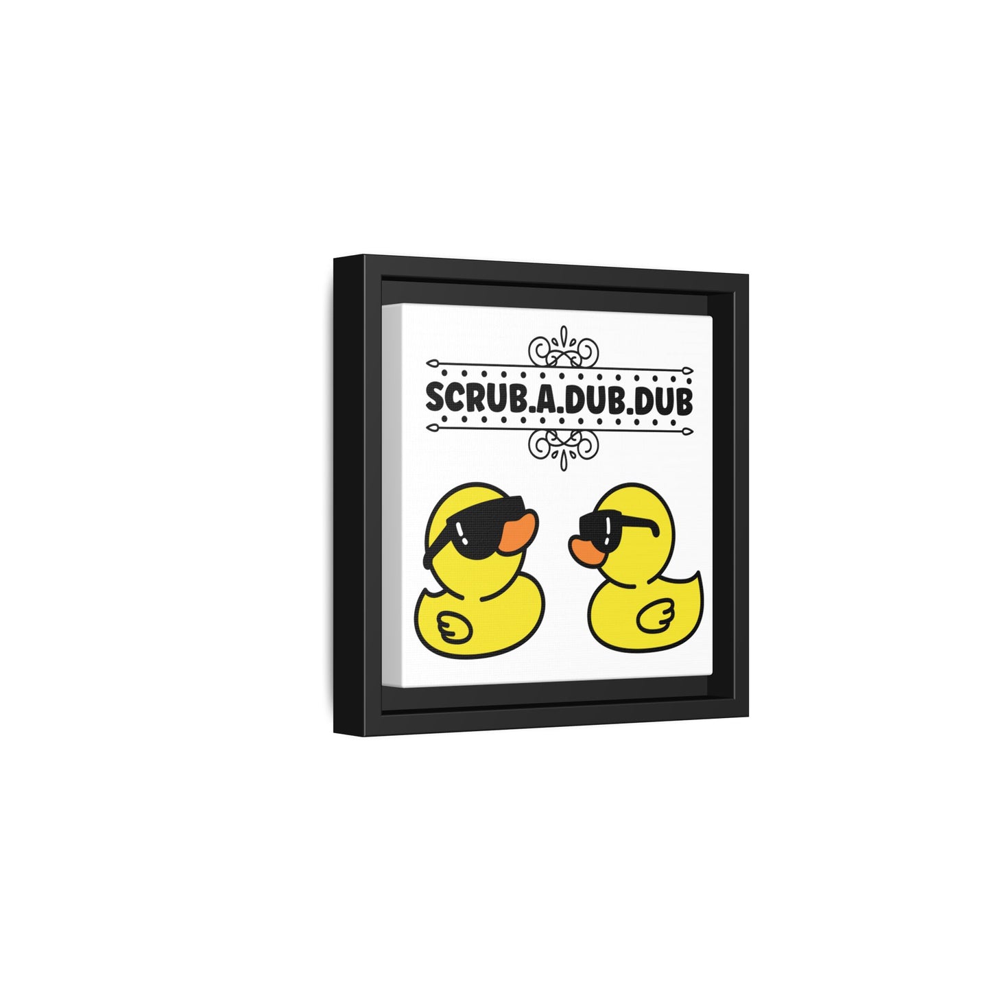 Scrub A Dub Dub w/Rubber Ducks Canvas Bathroom Art