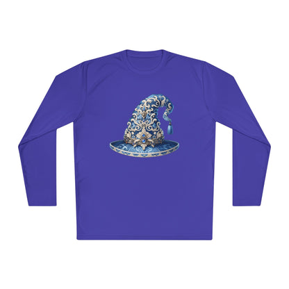 Blue & SIlver Witch Hat Adult Long Sleeve Tee