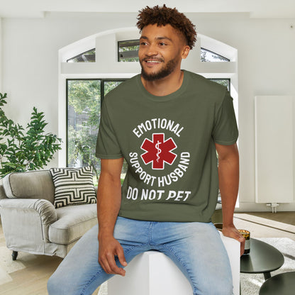 Emotional Support Husband Do Not Pet Adult T-shirt