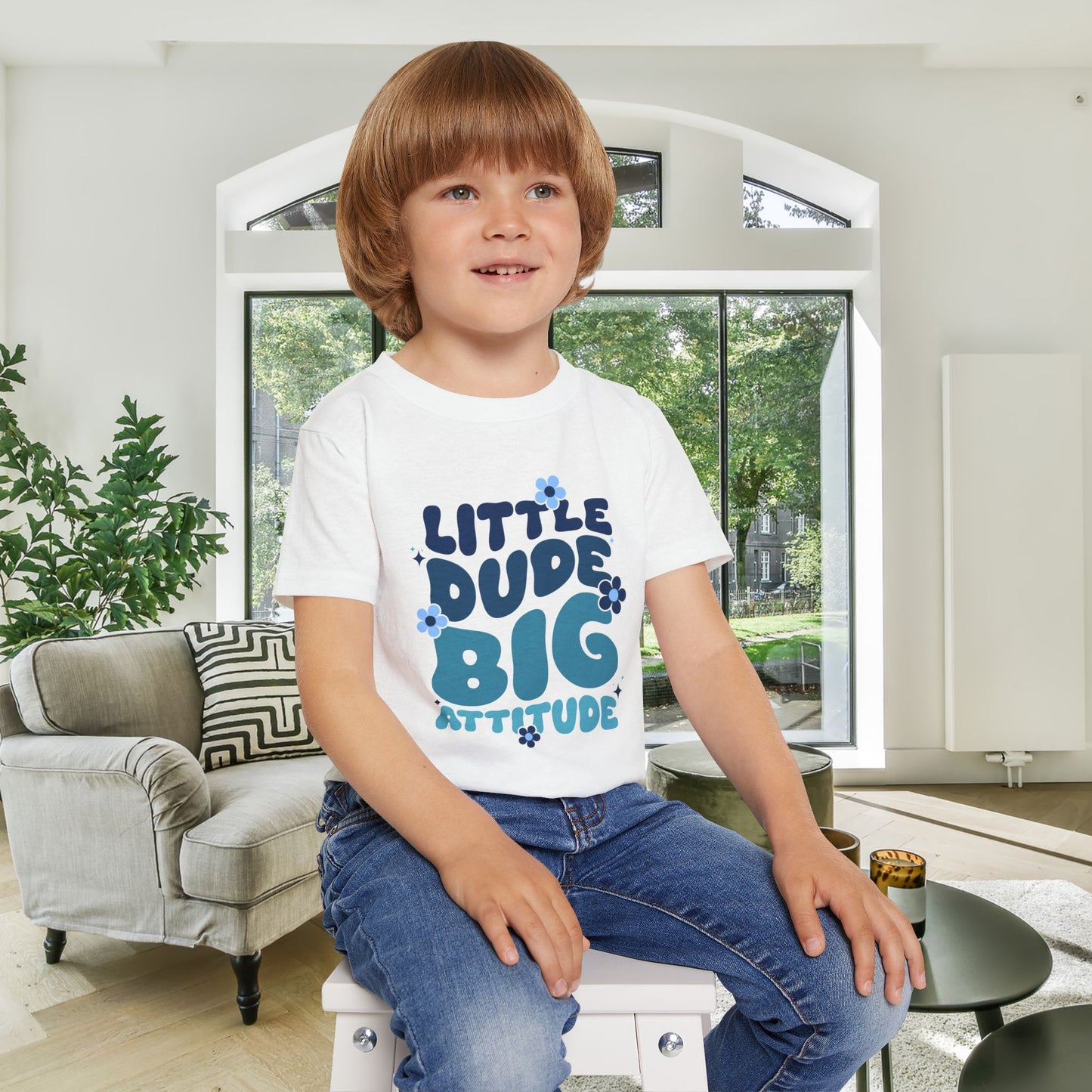 Little Dude Big Attitude Heavy Cotton™ Toddler T-shirt