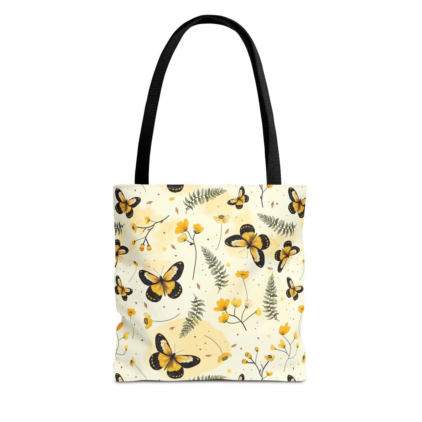 Sunlit Butterfly Bloom Canvas Tote Bag