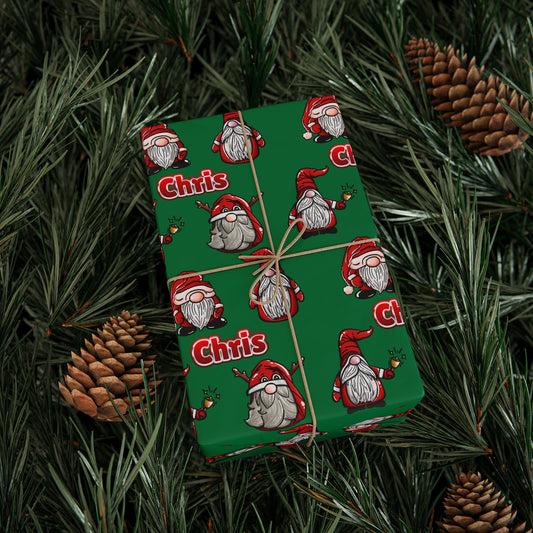 Santa Gnomes Custom Wrapping Paper (Chris)