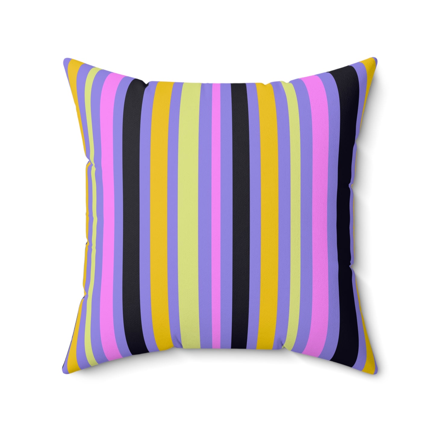 Midnight Pop Stripes Throw Pillow