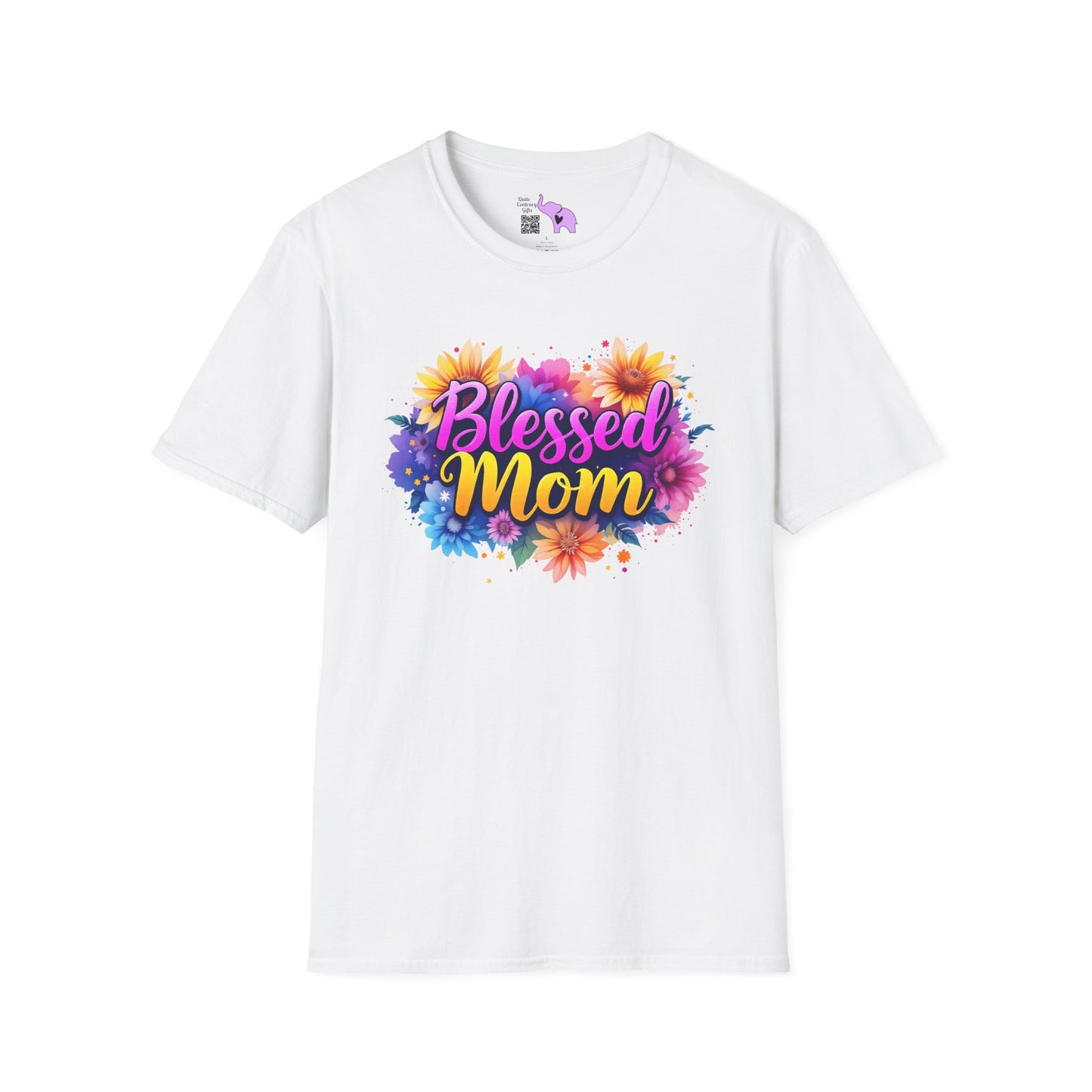 Blessed Mom (Vibrant Floral) Adult T-shirt