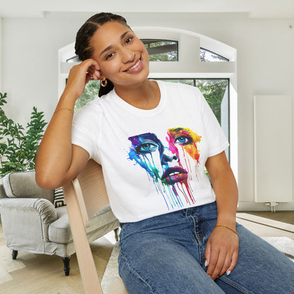 Colorful Face Adult T-shirt