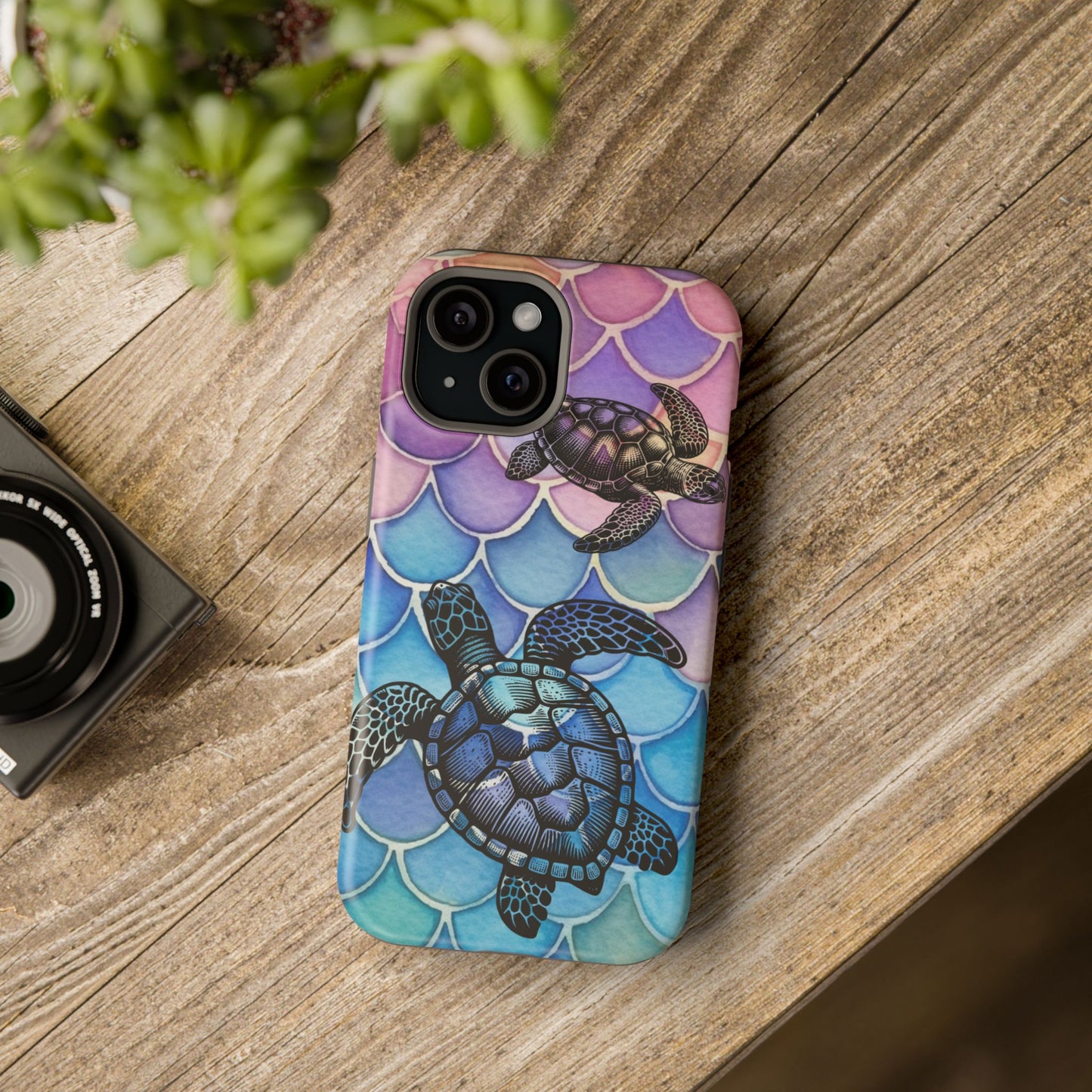 Sea Turtle Silhouette MagSafe® Compatible Tough Case for iPhone