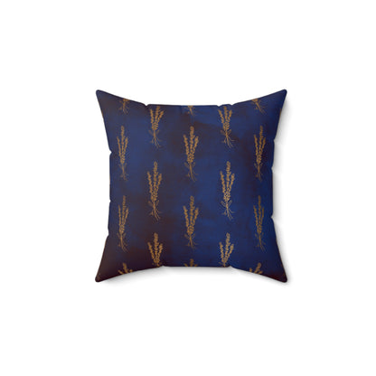 Midnight Sage Bloom Throw Pillow
