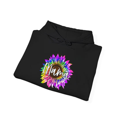 Mama Tie Dye Sunflower Heavy Blend™ Hooded Sweatshirt