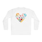 School Supply Heart Adult Long Sleeve Tee