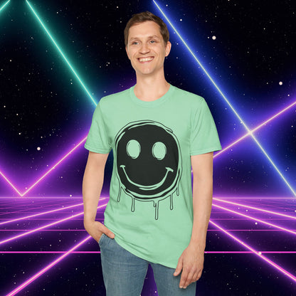 Melty Smiley Face Adult T-shirt