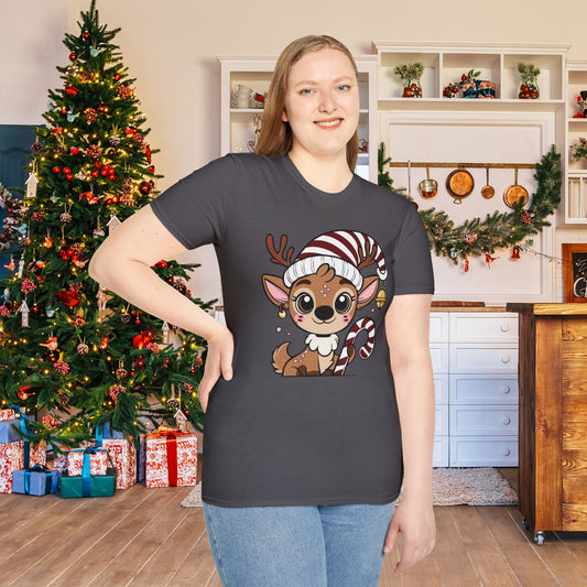Santa's Little Deer Adult T-shirt